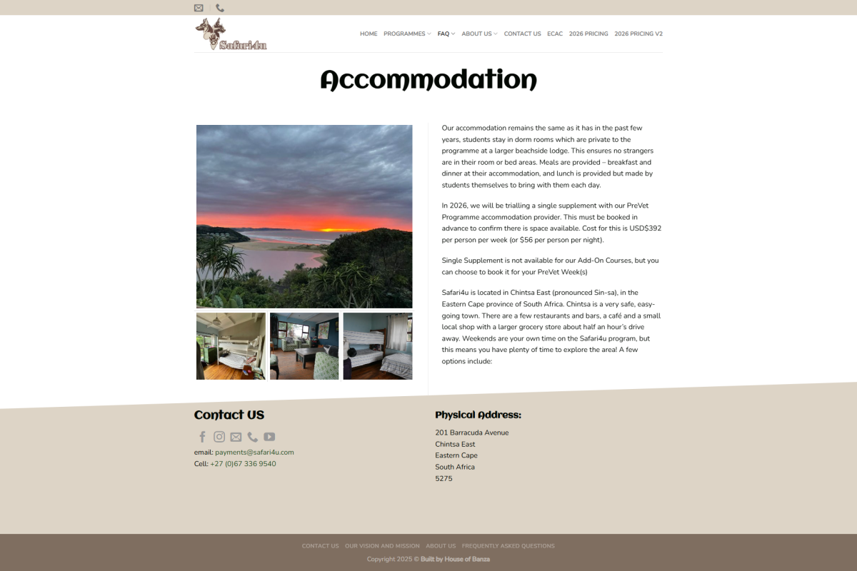 1 Safari4u Accommodation Page 1200x800