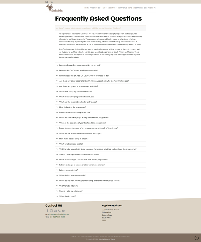 2 Safari4u Frequently Asked Questions Page 663x800