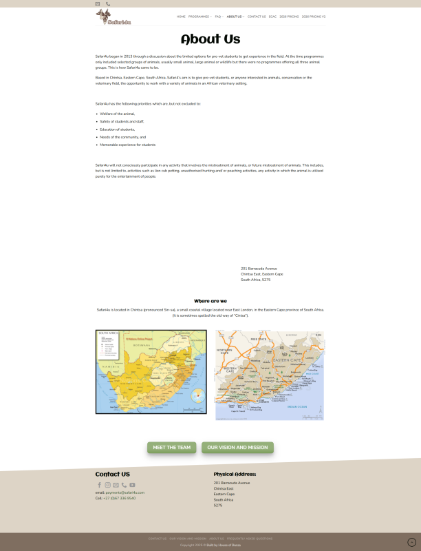 3 Safari4u About Us Page 612x800