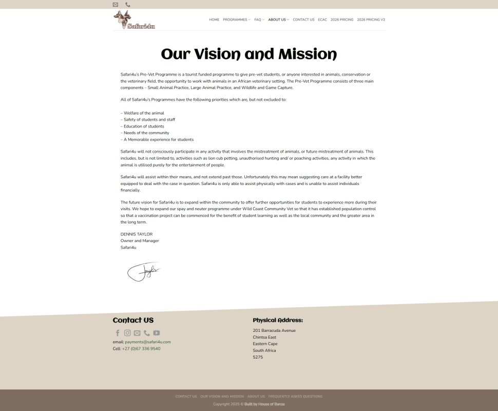 3 Safari4u Our Vision And Mission Page 970x800