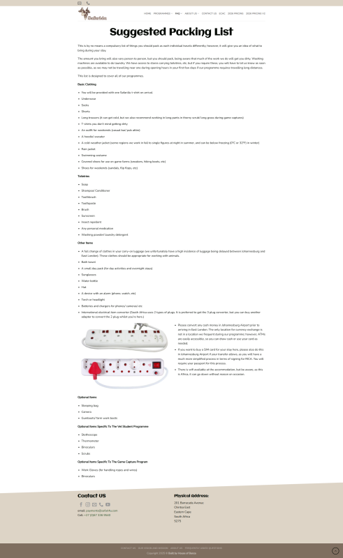 3 Suggested Packing List Page 491x800