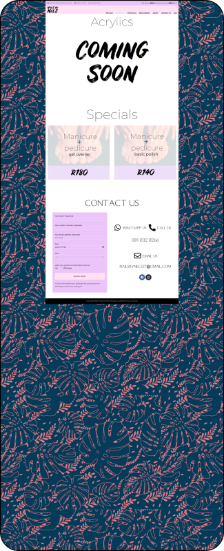 Nails By Nels Acrylic Page Desktop 325x800