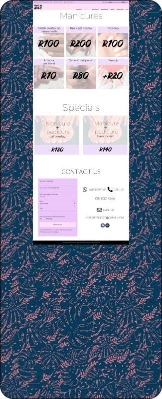 Nails By Nels Manicure Page Desktop 325x800